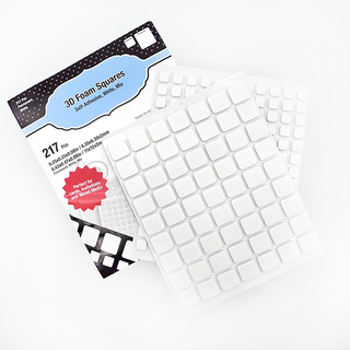 3D Foam Squares - White Mix
