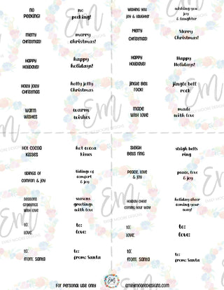 Mini Gift Tag Holiday Sayings (FREE DOWNLOAD)