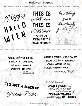 Halloween Sayings (FREE DOWNLOAD)