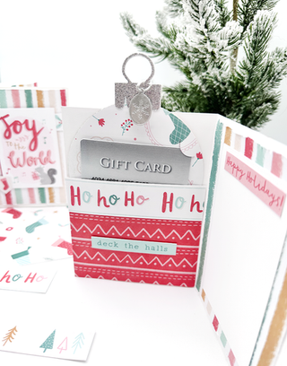 Follow along with Emily to create this simple A6 sized pocket card - the perfect size to gift your Ornament Gift Card Holders! 