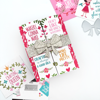 Check out this super unique fun fold card perfectly wrapped with a bow! Follow along with Emily using the Die Cut Sentiments Bundle today!