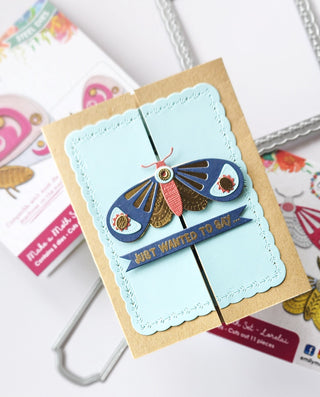 Beautiful Moth Gatefold Card!