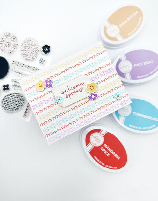 Stamp your own background with Emily to create your own pattern!