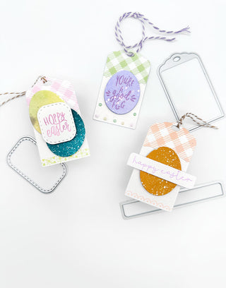 Create your own holiday Gift Tags with Emily Moore Designs Card Sentiment Dies! 
