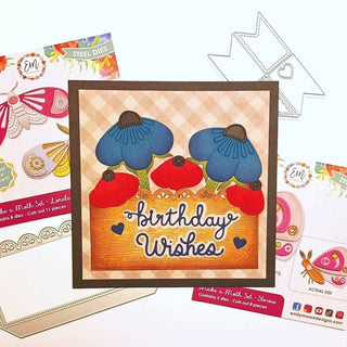 Fun card using moth die cuts to create your own flowers for a birthday card