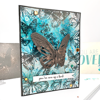 Cardmaking is fun & simple when you already have your background complete! Check out how I finished this lovely butterfly card & feel free to follow along with me!