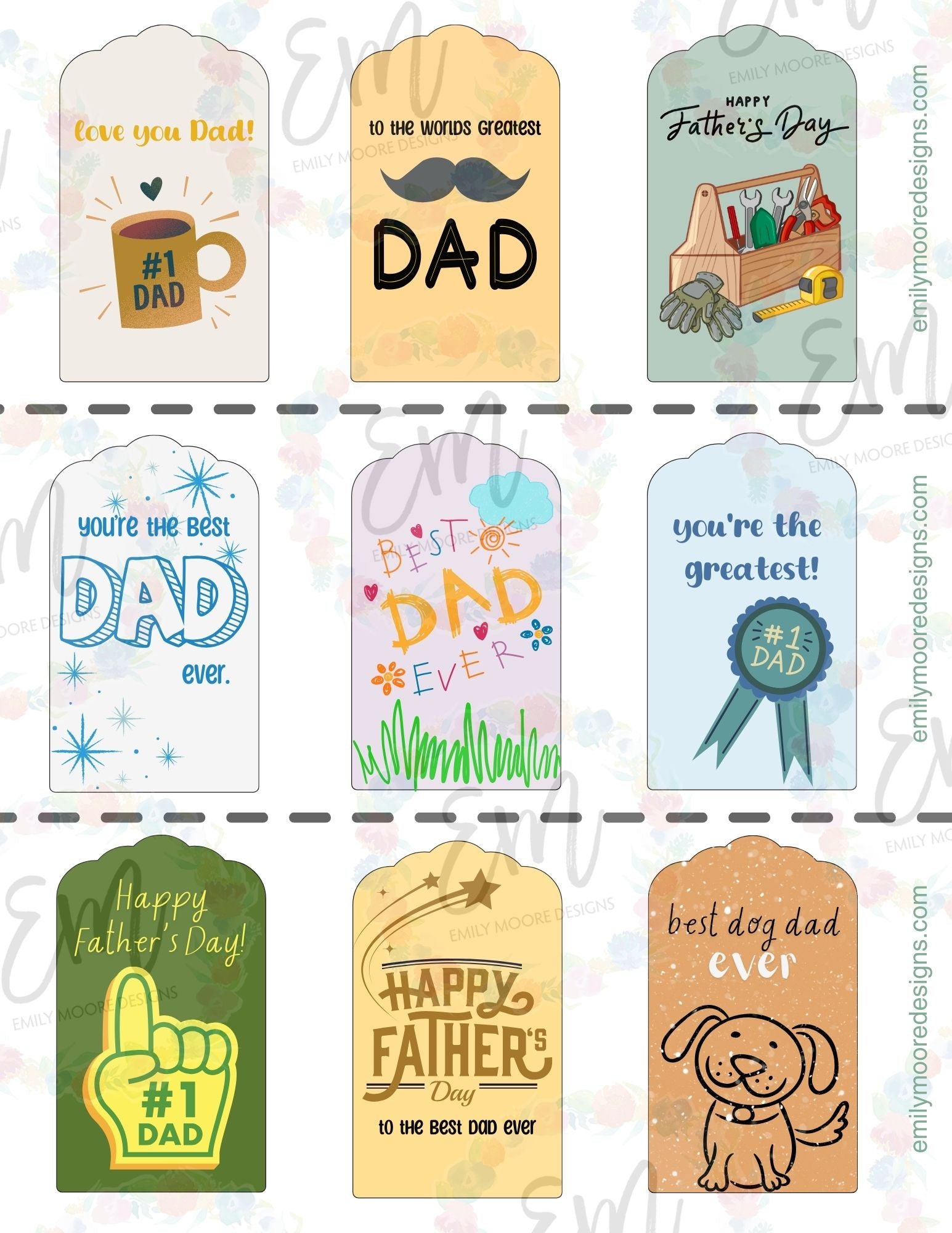 Father's Day Gift Tags (FREE DOWNLOAD) – Emily Moore Designs father-s-day-gift-tags-free-download-emily-moore-designs