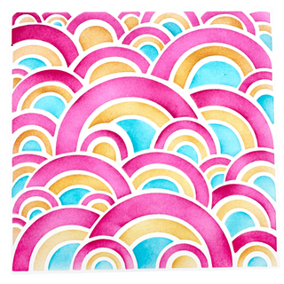 Rainbows Layered Stencil