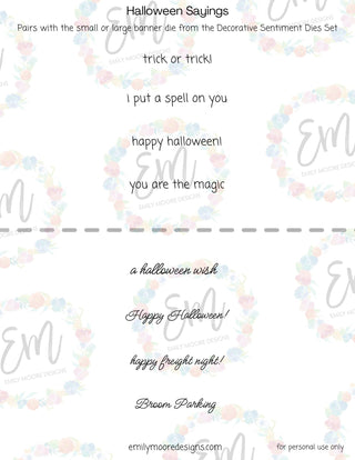 Halloween Sayings (FREE DOWNLOAD)