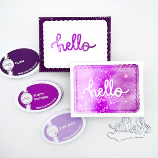 Hi, hey, hello Word Dies - Large Style