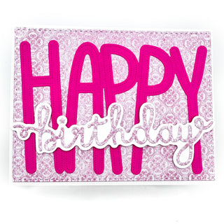 Happy Birthday Word Dies - Big & Bold