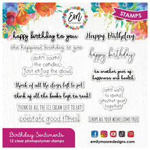 Birthday Sentiments Stamp Set