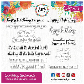 Birthday Sentiments Stamp Set