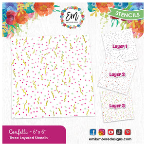 Confetti Layered Stencil