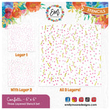 Confetti Layered Stencil