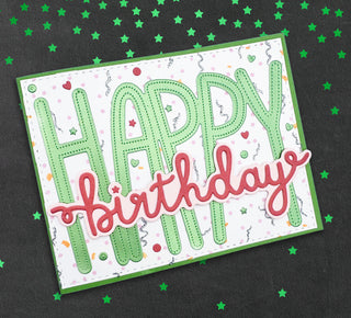 Happy Birthday Word Dies - Big & Bold