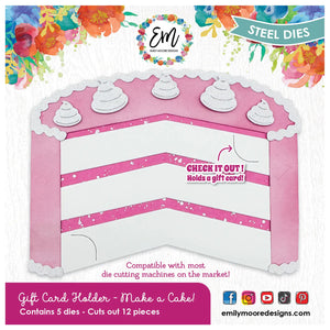 Make A Cake - Gift Card Holder Die