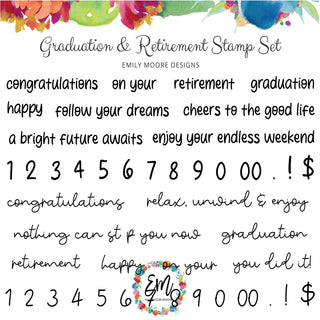 Graduation & Retirement Stamp Set
