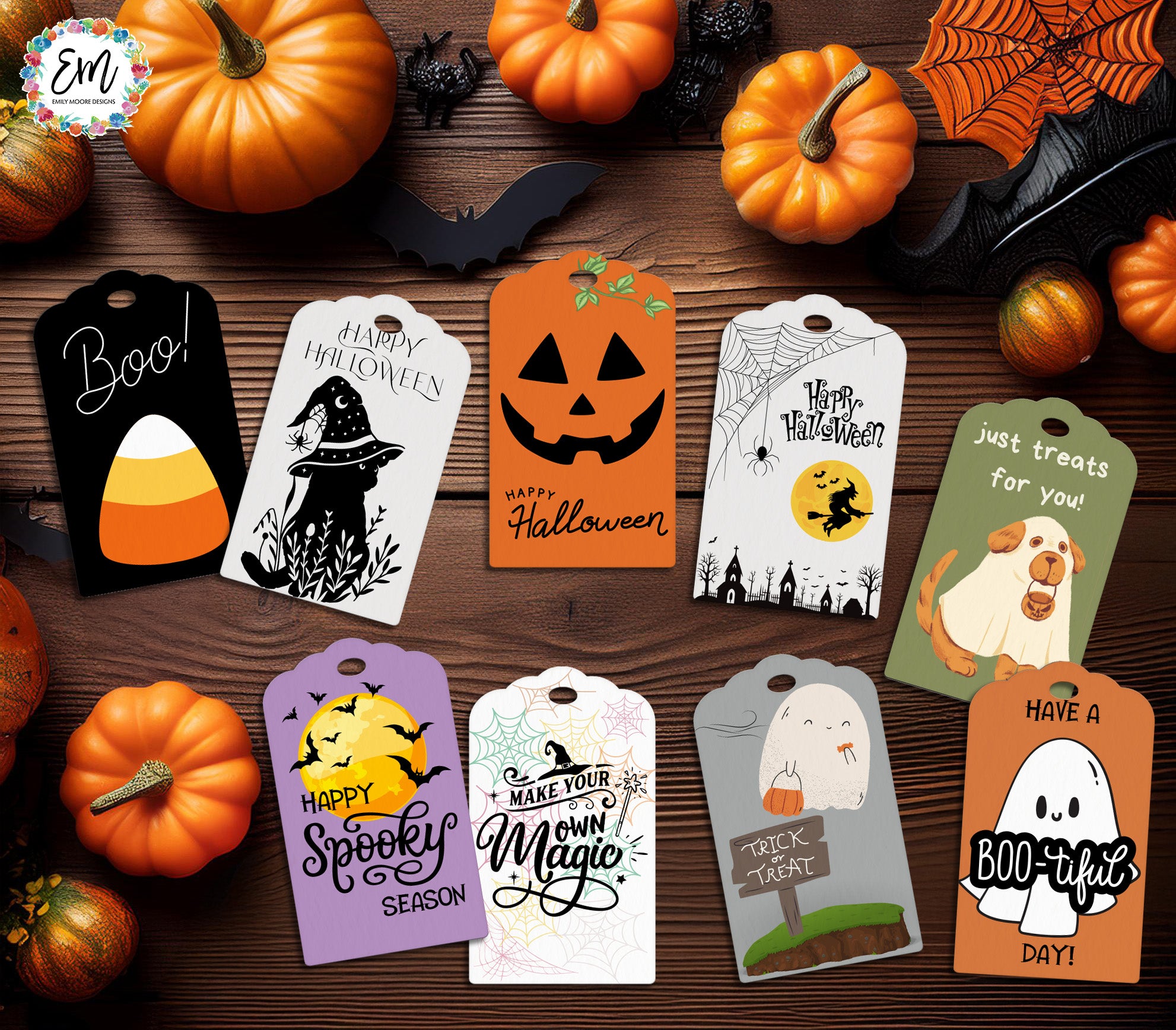 halloween-gift-tags-free-download-emily-moore-designs for Free Printable Happy Halloween Gift Tags Halloween Gift Tags (FREE DOWNLOAD) – Emily Moore Designs for Free Printable Happy Halloween Gift Tags