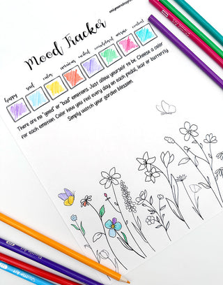Mood Tracker Coloring Page (FREE DOWNLOAD)