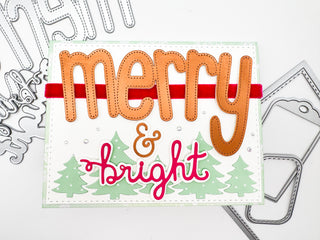 Merry Christmas Word Dies - Big & Bold