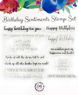Birthday Sentiments Stamp Set