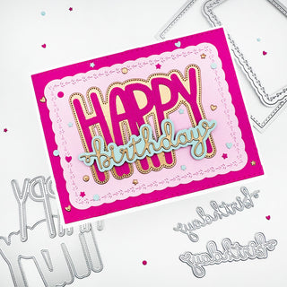 Happy Birthday Word Dies - Short & Sweet