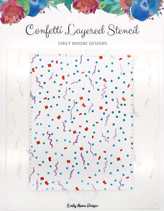 Confetti Layered Stencil - 6x6