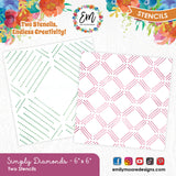 Simply Diamonds Stencil Set