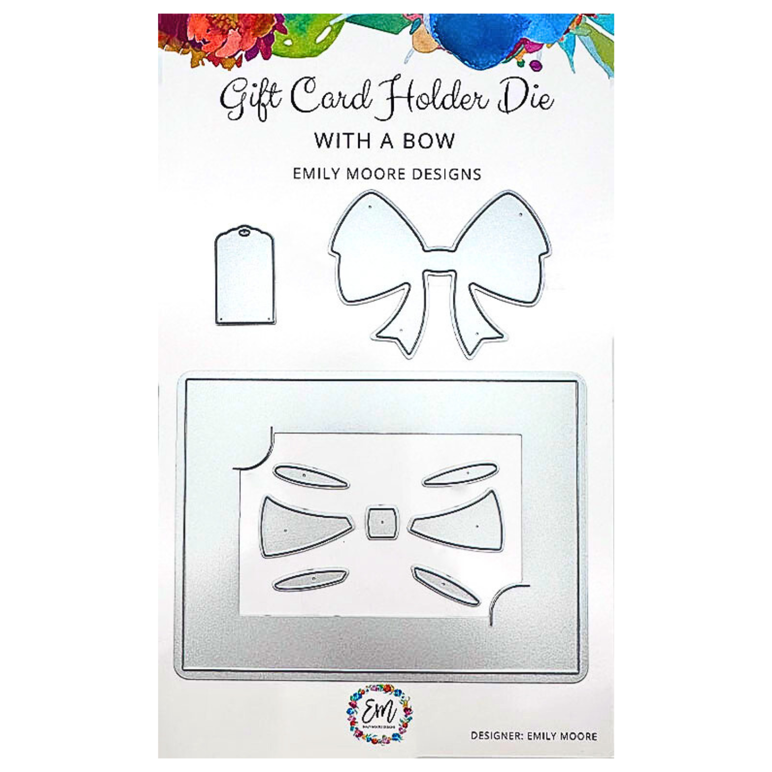 gift-card-holder-die-with-a-bow-emily-moore-designs for Free Printable Gift Card Sleeve Template Gift Card Holder Die - With A Bow – Emily Moore Designs for Free Printable Gift Card Sleeve Template