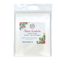 Clear Acetate Sheets 4"x5"- Heat Resistant