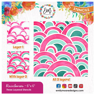 Rainbows Layered Stencil