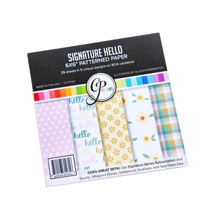Signature Hello Patterned Paper
