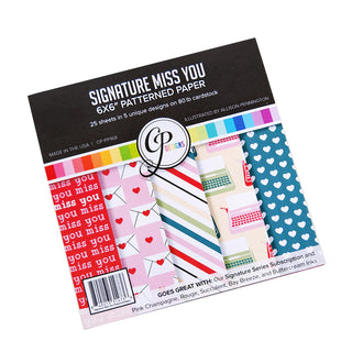 Signature Miss You Patterned Paper