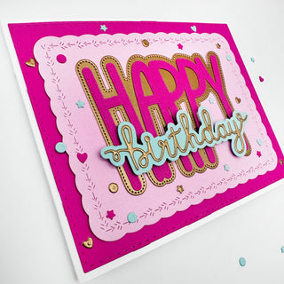 Happy Birthday Word Dies - Short & Sweet